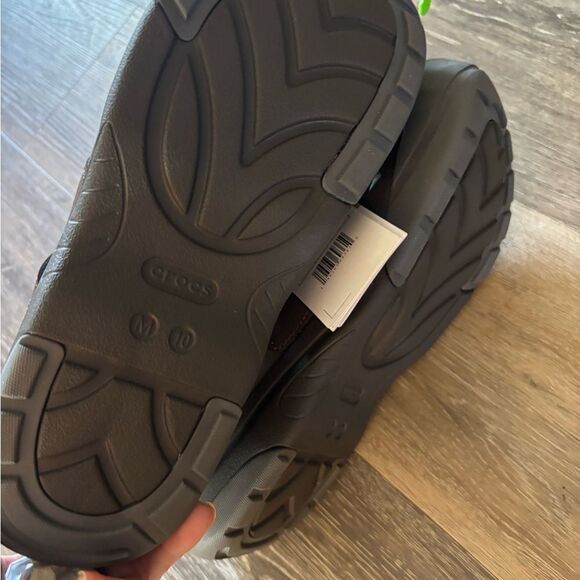 Crocs Mens Brown Sandals Sz 10 New - Picture 3 of 5